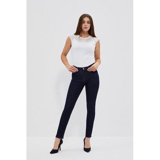 Spodnie jeansowe damskie z prostą nogawką ze sklepu 5.10.15 w kategorii Jeansy damskie - zdjęcie 169699351