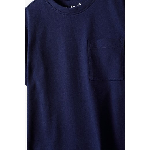 Granatowy t-shirt bawełniany z kieszonką - 5.10.15. 5.10.15. 116 5.10.15