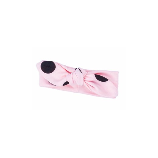 Bawełniana opaska na głowę różowa z kokardką ze sklepu 5.10.15 w kategorii Opaski dziecięce - zdjęcie 169699394
