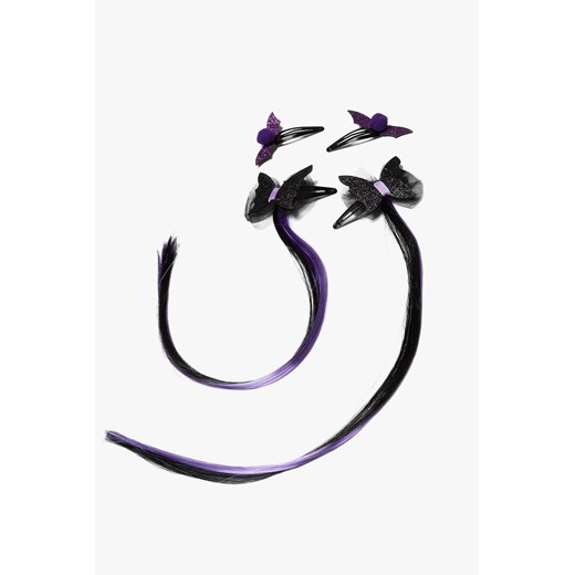 Spinki do włosów czarne motylki z doczepionymi kosmykami włosów ze sklepu 5.10.15 w kategorii Ozdoby do włosów dziewczęce - zdjęcie 169699453