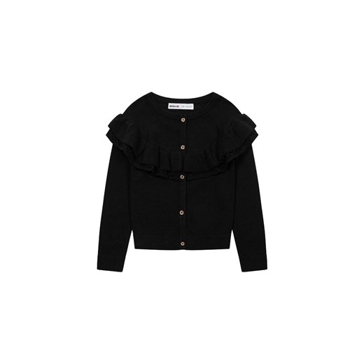 Czarny sweter dziewczęcy rozpinany z haftem ze sklepu 5.10.15 w kategorii Bluzy i swetry - zdjęcie 169699530