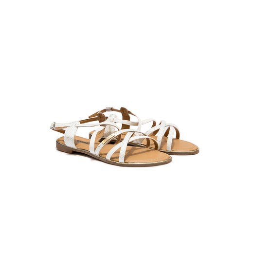 Sandały damskie białe z zapięciem ze sklepu 5.10.15 w kategorii Sandały damskie - zdjęcie 169699572