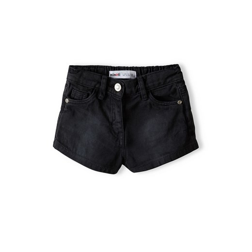 Niemowlęce krótkie szorty jeansowe dla dziewczynki - czarne ze sklepu 5.10.15 w kategorii Spodenki niemowlęce - zdjęcie 169699670
