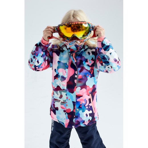 Kolorowa kurtka narciarska dziewczęca z elementami odblaskowymi ze sklepu 5.10.15 w kategorii Kurtki dziewczęce - zdjęcie 169699902