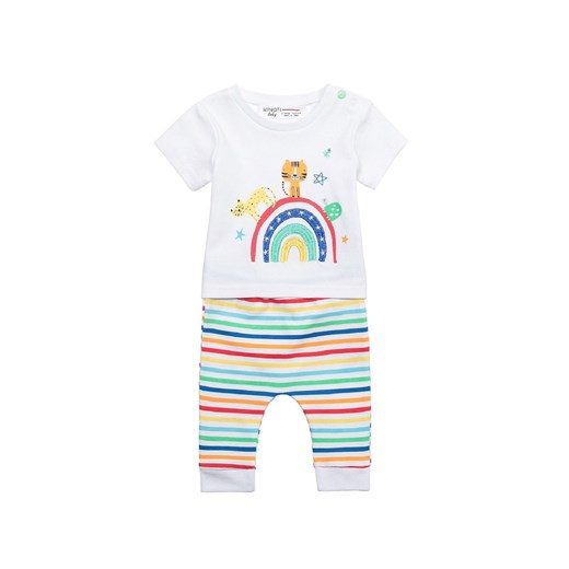 Komplet niemowlęcy bawełniany- T-shirt i spodnie Minoti 62/68 5.10.15