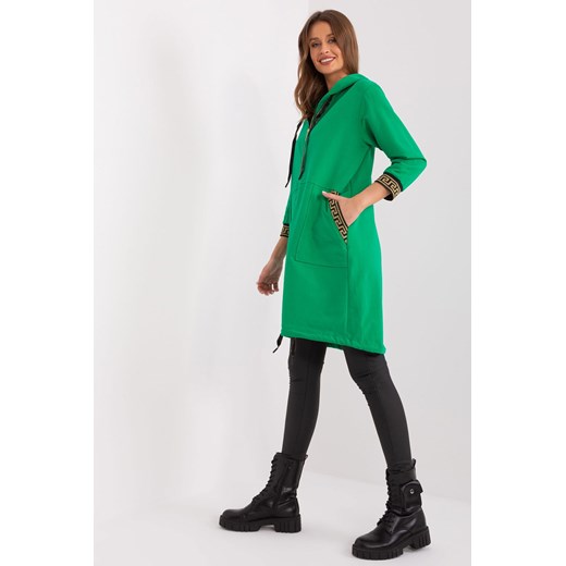 Bawełniana długa bluza damska zielony L/XL 5.10.15