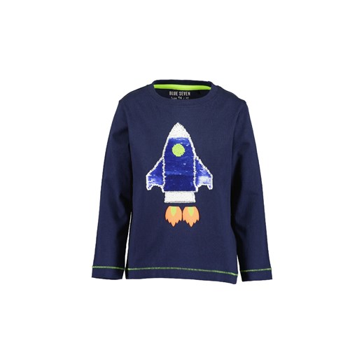 Granatowa bawełniana bluzka chłopięca z rakietą ze sklepu 5.10.15 w kategorii T-shirty chłopięce - zdjęcie 169700392