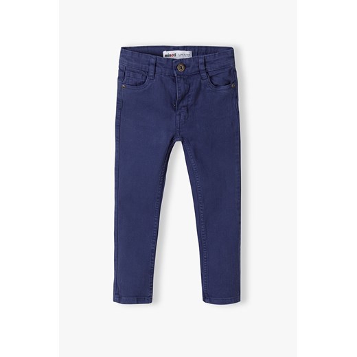 Niebieskie spodnie z bawełny dla niemowlaka ze sklepu 5.10.15 w kategorii Spodnie i półśpiochy - zdjęcie 169700440