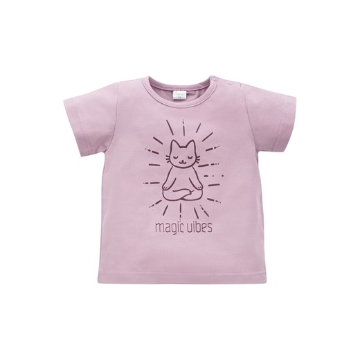 Bluzka niemowlęca z krótkim rękawem Magic Vibes różowa ze sklepu 5.10.15 w kategorii Koszulki niemowlęce - zdjęcie 169700813