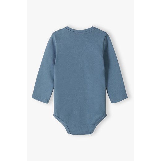 Niebieskie bawełniane body niemowlęce z długim rękawem - LITTLE COWBOY 5.10.15. 86 5.10.15