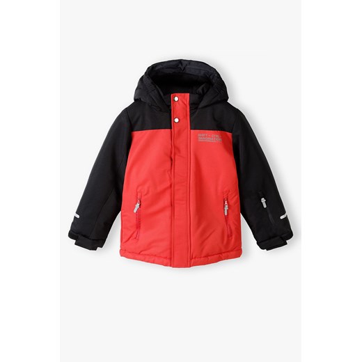 Kurtka narciarska dla dziecka - czerwono - czarna z elementami odblaskowymi ze sklepu 5.10.15 w kategorii Kurtki chłopięce - zdjęcie 169701244
