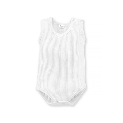 Białe body na ramiączkach Lovely Day white prążkowane ze sklepu 5.10.15 w kategorii Body niemowlęce - zdjęcie 169701280