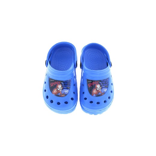 Chłopięce klapki gumowe zabudowane - niebieskie Spiderman ze sklepu 5.10.15 w kategorii Klapki dziecięce - zdjęcie 169701311