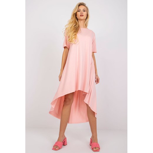 Sukienka o asymetrycznym kroju - jasny różowy ze sklepu 5.10.15 w kategorii Sukienki - zdjęcie 169701374