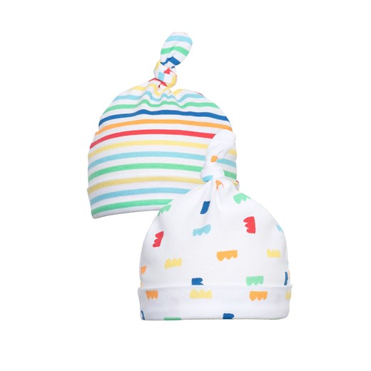 Czapeczki bawełniane dla niemowlaka 2-pak ze sklepu 5.10.15 w kategorii Czapki dziecięce - zdjęcie 169701503