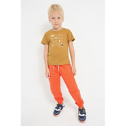 Spodnie dresowe dla chłopca Mayoral - pomarańczowe Mayoral 128 okazja 5.10.15