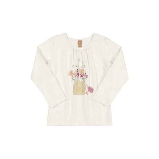 Kremowa bluzka dla dziewczynki z długim rękawem ze sklepu 5.10.15 w kategorii Bluzki dziewczęce - zdjęcie 169701630