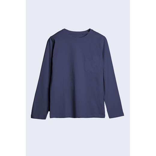 Granatowa bawełniana bluzka z kieszonką - unisex - Limited Edition ze sklepu 5.10.15 w kategorii T-shirty chłopięce - zdjęcie 169701662