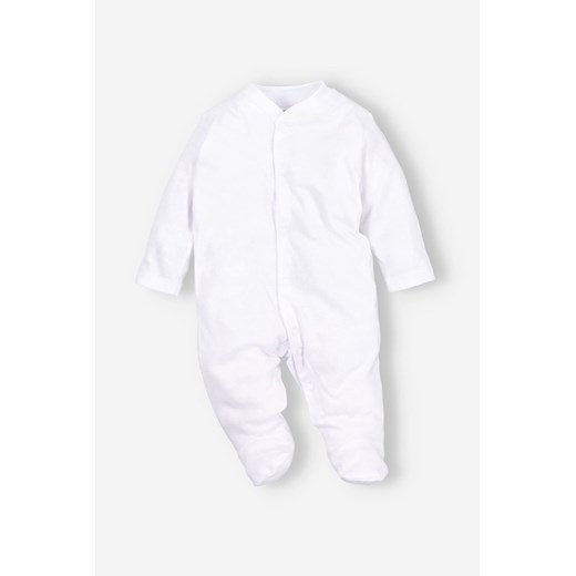 Pajac niemowlęcy z bawełny organicznej biały ze sklepu 5.10.15 w kategorii Pajacyki - zdjęcie 169701811