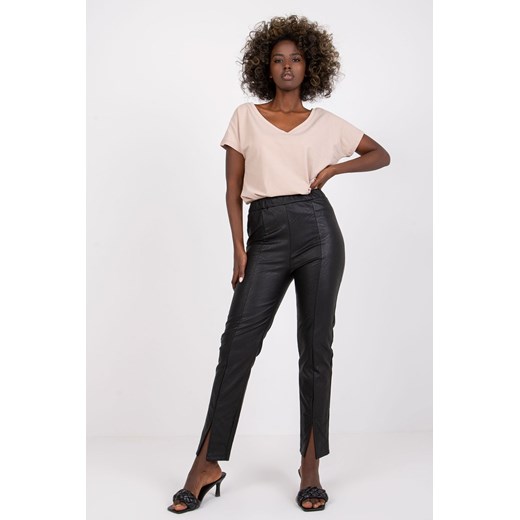 Spodnie damskie z eko skóry - czarne ze sklepu 5.10.15 w kategorii Spodnie damskie - zdjęcie 169701871