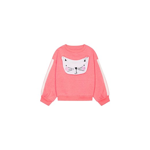 Różowa bluza dziewczęca z kotkiem ze sklepu 5.10.15 w kategorii Bluzy dziewczęce - zdjęcie 169702002