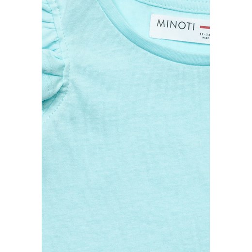 Błękitna bluzka bawełniana dziewczęca z falbankami Minoti 116/122 5.10.15
