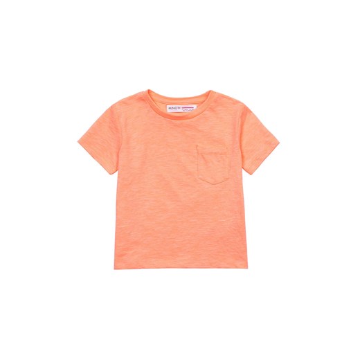 Pomarańczowy t-shirt dla niemowlaka z kieszonką Minoti 92/98 5.10.15