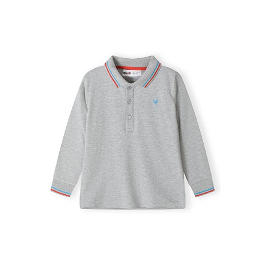 Szara bluzka polo chłopięca z długim rękawem ze sklepu 5.10.15 w kategorii T-shirty chłopięce - zdjęcie 169702180