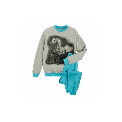 Dziewczęca piżama szaro-niebieska koń ze sklepu 5.10.15 w kategorii Piżamy dziecięce - zdjęcie 169702680