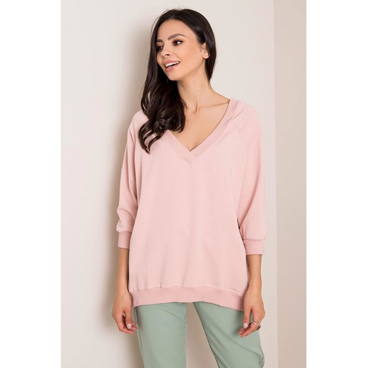 Pudroworóżowa bluza damska oversize ze sklepu 5.10.15 w kategorii Bluzy damskie - zdjęcie 169702842