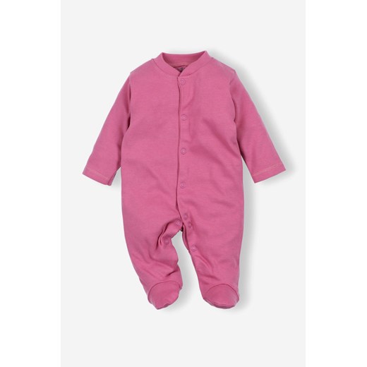 Pajac niemowlęcy z bawełny organicznej w kolorze fioletowym ze sklepu 5.10.15 w kategorii Pajacyki - zdjęcie 169702870