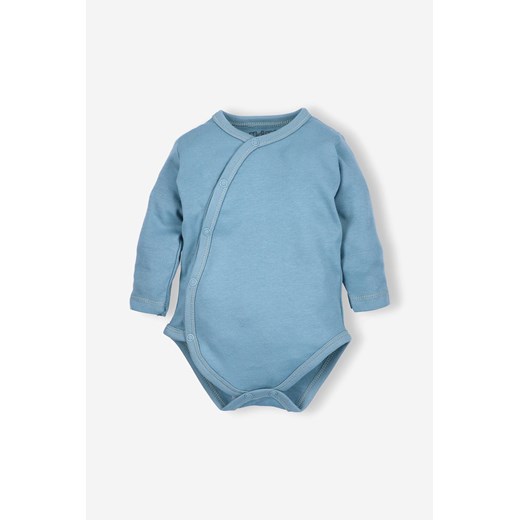 Body niemowlęce z bawełny organicznej - niebieskie Nini 56 5.10.15