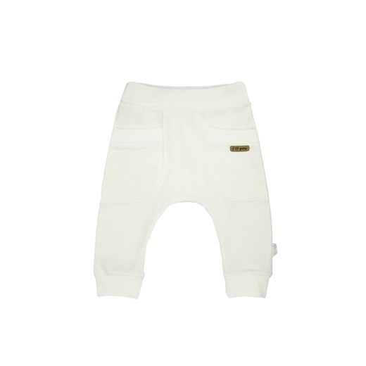 Spodnie dresowe dla dziewczynki typu baggy w kremowym kolorze ze sklepu 5.10.15 w kategorii Spodnie i półśpiochy - zdjęcie 169703443