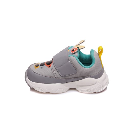 Szare buty sportowe chłopięce na rzep Weestep z wkładką ze skóry Weestep 21 promocyjna cena 5.10.15