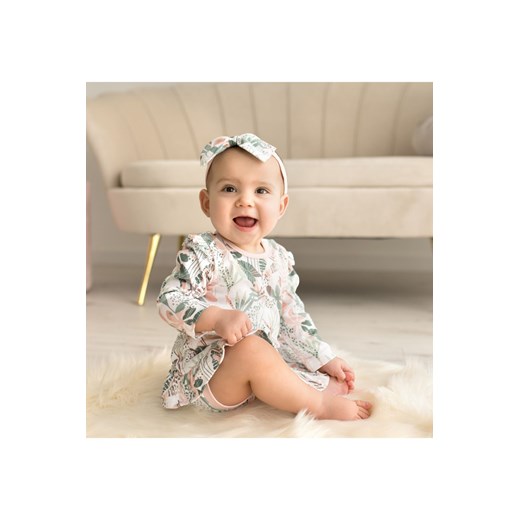 Bawełniana sukienka niemowlęca we wzory ze sklepu 5.10.15 w kategorii Sukienki niemowlęce - zdjęcie 169703630