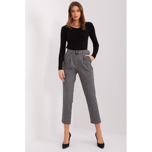 Ciemnoszare spodnie dzianinowe damskie ze sklepu 5.10.15 w kategorii Spodnie damskie - zdjęcie 169703834