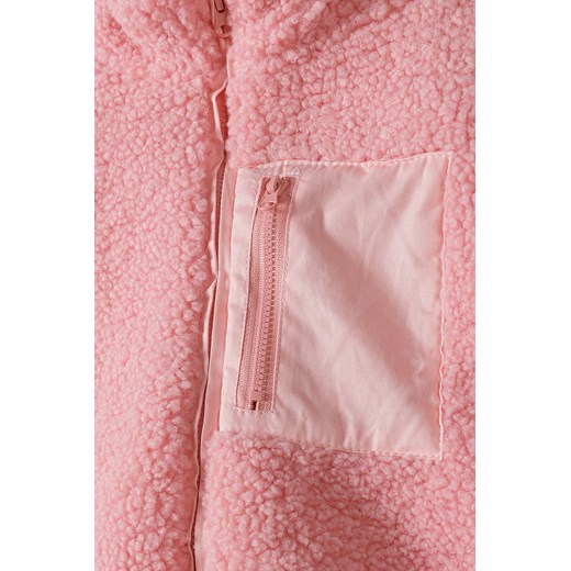 Różowa bluza dziewczęca rozpinana z misia z kieszonką Minoti 140/146 promocja 5.10.15