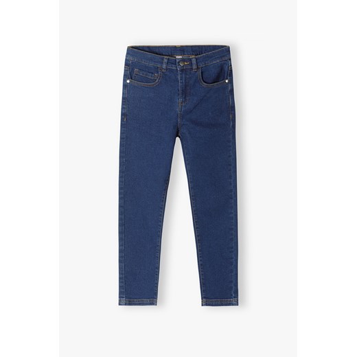 Spodnie jeansowe dla dziewczynki - granatowe ze sklepu 5.10.15 w kategorii Spodnie dziewczęce - zdjęcie 169703954