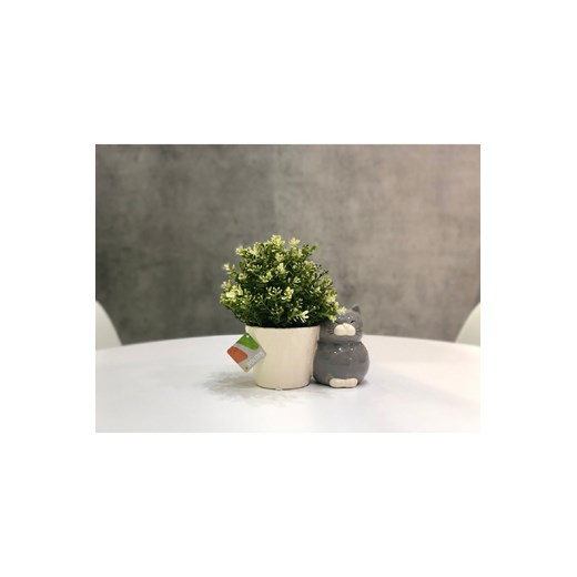 Donica ceramiczna szkliwiona z kotem Polnix one size 5.10.15 promocyjna cena
