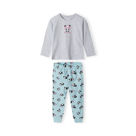 Piżama z długim rękawem z nadrukiem w pandy dla dziewczynki ze sklepu 5.10.15 w kategorii Piżamy dziecięce - zdjęcie 169704082