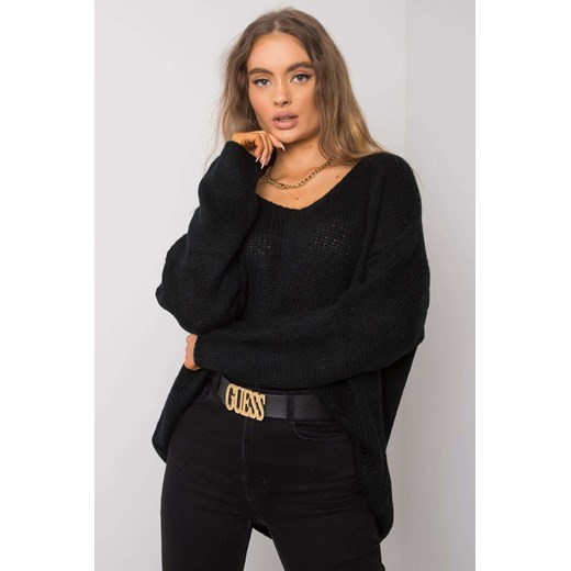 Czarny sweter damski oversize Stella OCH BELLA ze sklepu 5.10.15 w kategorii Swetry damskie - zdjęcie 169704141