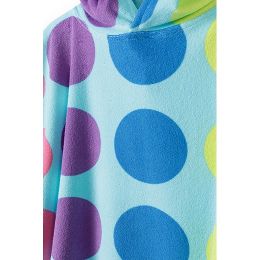 Ponczo- ręcznik plażowy z kapturem dla dziewczynki w kropki Minoti 116/128 okazyjna cena 5.10.15