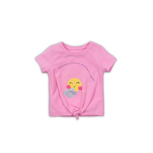 T-shirt dziewczęcy z nadrukiem - różowy ze sklepu 5.10.15 w kategorii Koszulki niemowlęce - zdjęcie 169704250