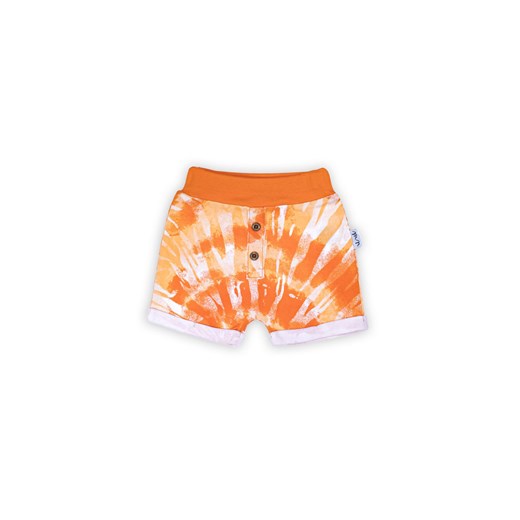 Bawełniane szorty chłopięce we wzory pomarańczowe ze sklepu 5.10.15 w kategorii Spodenki chłopięce - zdjęcie 169704410