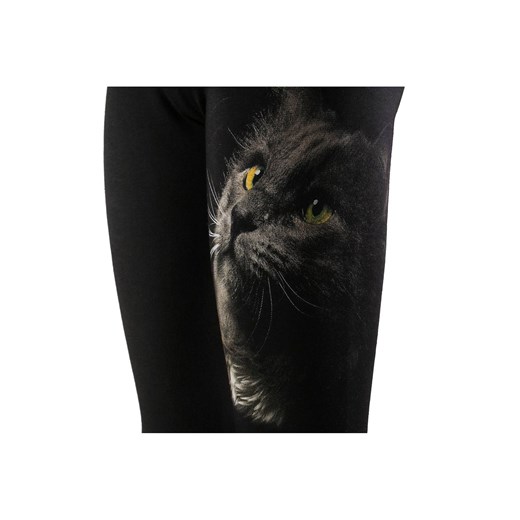 Dziewczęce legginsy czarne z nadrukiem kota Tup Tup 158 wyprzedaż 5.10.15