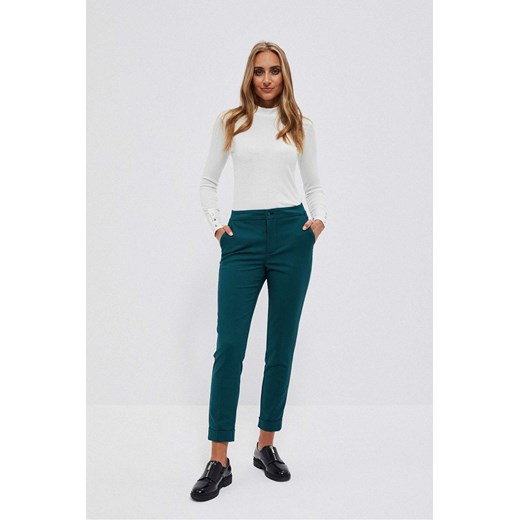 Zielone spodnie damskie typu cygaretki ze sklepu 5.10.15 w kategorii Spodnie damskie - zdjęcie 169704770