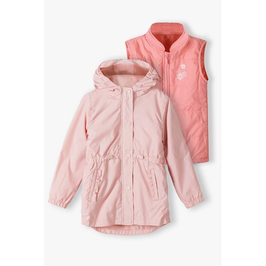 Różowa kurtka wiosenna dla dziewczynki 3 w 1 ze sklepu 5.10.15 w kategorii Kurtki dziewczęce - zdjęcie 169704843
