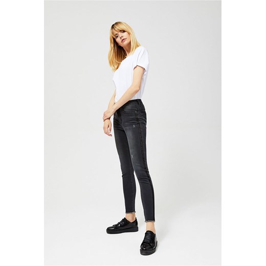 Spodnie damskie jeansowe typu high waist czarne XS okazja 5.10.15