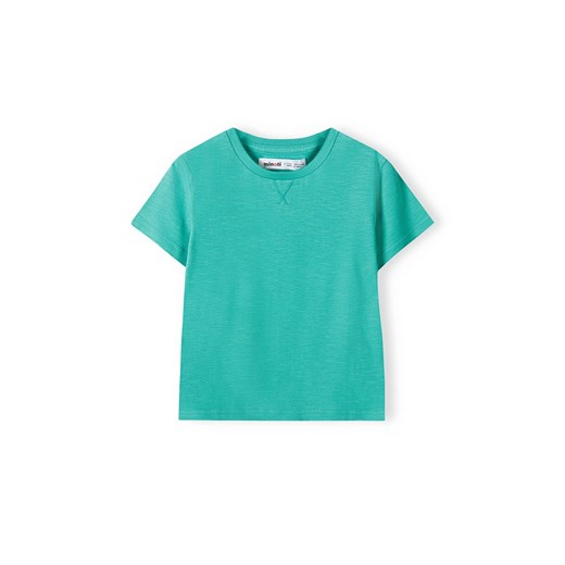 Niebieski t-shirt bawełniany basic dla niemowlaka ze sklepu 5.10.15 w kategorii Koszulki niemowlęce - zdjęcie 169705042