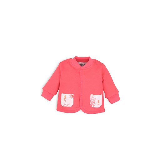 Bawełniana bluza niemowlęca z kieszeniami - różowa Nini 80 5.10.15